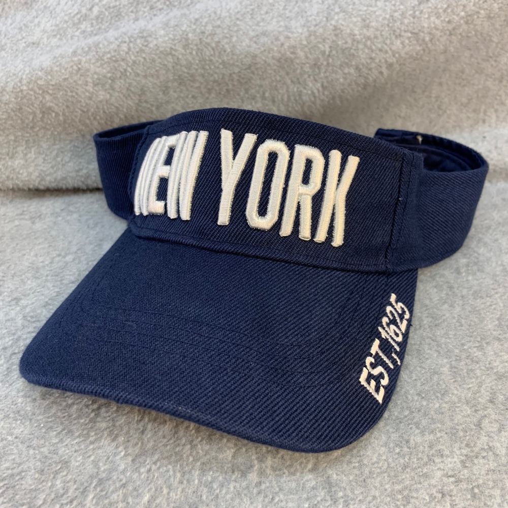 New York Unisex Navy Blue Unbranded Visor Hat EST 1625 Adjustable OSFM